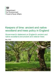 Keepers of time: ancient and native woodland and trees policy in England. Government's statement on England's ancient and native woodland and ancient and veteran trees