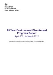 25 year environment plan annual progress report. April 2021 to March 2022