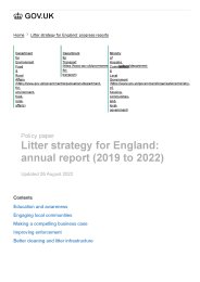 Litter strategy for England: annual report (2019-2022)