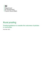 Rural proofing. Practical guidance to consider the outcomes of policies in rural areas