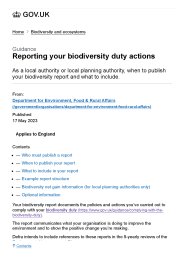 Reporting your biodiversity duty actions