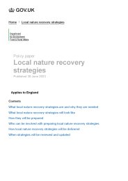 Local nature recovery strategies