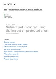 Nutrient pollution: reducing the impact on protected sites