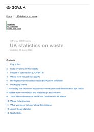 UK statistics on waste