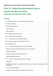 Part 1A - effective enforcement. Code of practice for litter and refuse. September 2019 (updated October 2023)