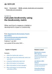 Calculate biodiversity by using the biodiversity metric