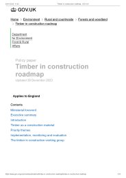 Timber in construction roadmap