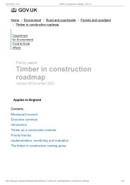 Timber in construction roadmap - The Construction Information Service