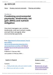 Combining environmental payments: biodiversity net gain (BNG) and nutrient mitigation