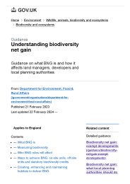 Understanding biodiversity net gain