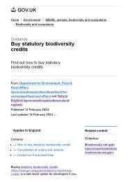 Buy statutory biodiversity credits