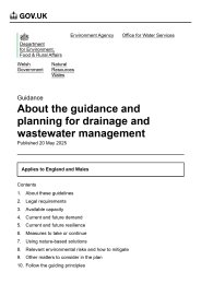 About the guidance and planning for drainage and wastewater management