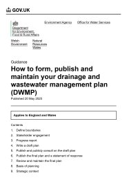 How to form, publish and maintain your drainage and wastewater management plan (DWMP)