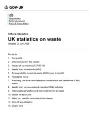UK statistics on waste