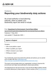 Reporting your biodiversity duty actions