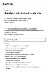 Complying with the biodiversity duty