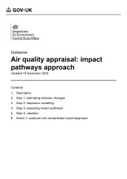 Air quality appraisal: impact pathways approach