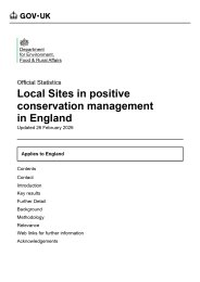 Local sites in positive conservation management in England