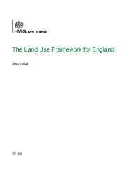 Land use framework for England