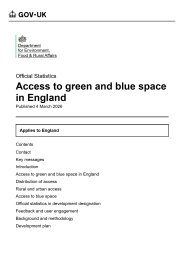 Access to green and blue space in England