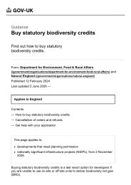 Buy statutory biodiversity credits