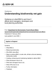 Understanding biodiversity net gain