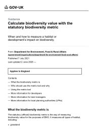 Calculate biodiversity value with the statutory biodiversity metric