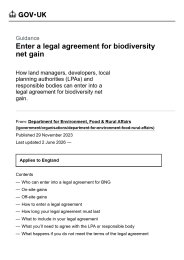 Enter a legal agreement for biodiversity net gain