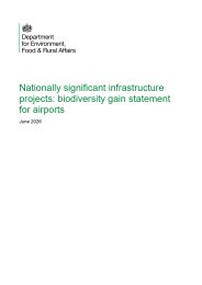 Nationally significant infrastructure projects: biodiversity gain statement for airports