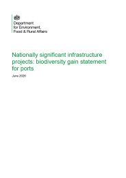 Nationally significant infrastructure projects: biodiversity gain statement for ports