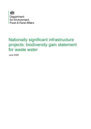 Nationally significant infrastructure projects: biodiversity gain statement for waste water