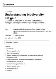 Understanding biodiversity net gain