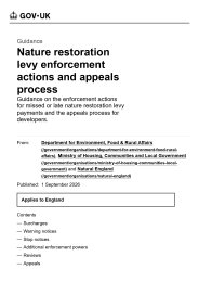 Nature restoration levy enforcement actions and appeals process