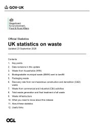 UK statistics on waste