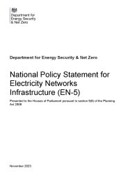 National policy statement for electricity networks infrastructure (EN-5)