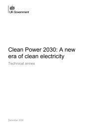 Clean power 2030: a new era of clean electricity. Technical annex