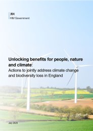 Unlocking benefits for people, nature and climate: actions to jointly address climate change and biodiversity loss in England