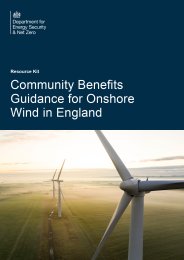 Resource kit. Community benefits guidance for onshore wind in England