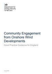 Community engagement from onshore wind developments. Good practice guidance for England