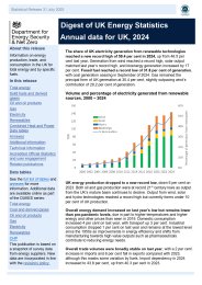 Digest of United Kingdom energy statistics. Annual data for UK, 2024