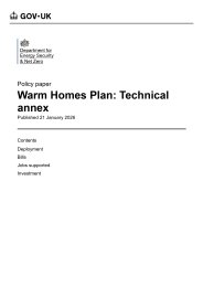 Warm homes plan: technical annex