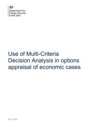 Use of multi-criteria decision analysis in options appraisal of economic cases
