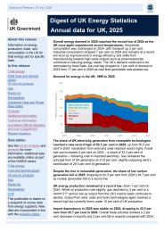 Digest of United Kingdom energy statistics. Annual data for UK, 2025
