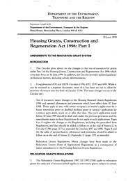Housing grants, construction and regeneration act 1996: Part 1