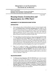 Housing grants, construction and regeneration act 1996: part 1