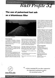 Use of pulverised fuel ash as a bituminous filler