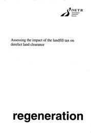 Assessing the impact of the landfill tax on derelict land clearance