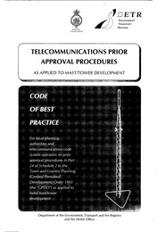 Telecommunications prior approval procedures as applied to mast/tower development