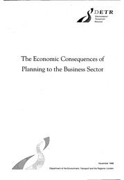 Economic consequences of planning to the business sector