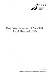 Progress on adoption of area wide local plans and UDPs